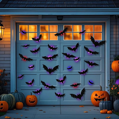 🎃 HOT SALE 50% OFF | 🦇 Spooky 3D Lighted Bats – Transform Your Home into a Haunted Mansion! 👻
