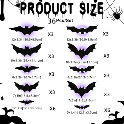 🎃 HOT SALE 50% OFF | 🦇 Spooky 3D Lighted Bats – Transform Your Home into a Haunted Mansion! 👻