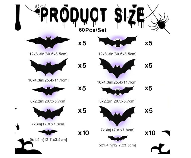 🎃 HOT SALE 50% OFF | 🦇 Spooky 3D Lighted Bats – Transform Your Home into a Haunted Mansion! 👻