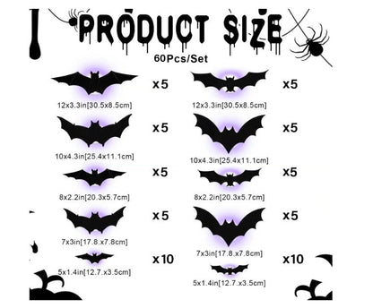 🎃 HOT SALE 50% OFF | 🦇 Spooky 3D Lighted Bats – Transform Your Home into a Haunted Mansion! 👻